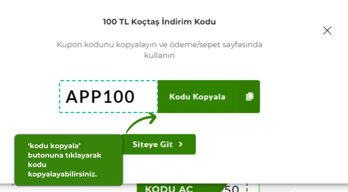 Koçtaş indirim kodu nasıl alınır?