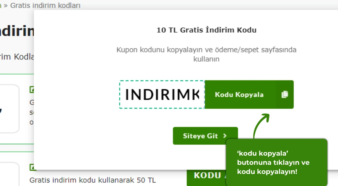 Gratis indirim kodu nasıl alınır