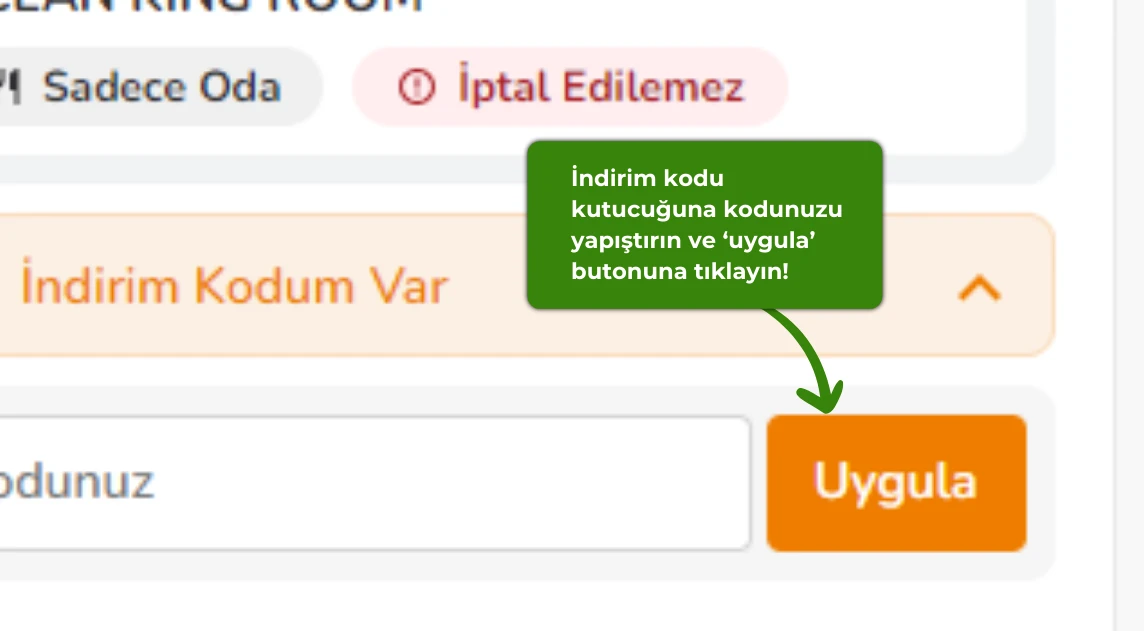 Tatilcom indirim kodu nasıl kullanılır?