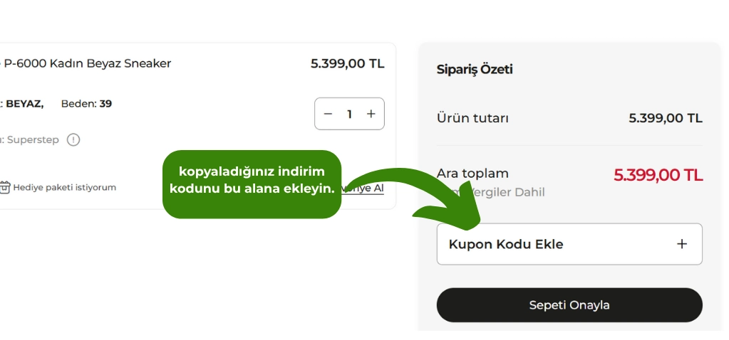 SuperStep indirim kodu nasıl kullanılır?
